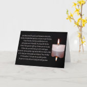 韻文付き記念ろうそく カード (黄色い花)