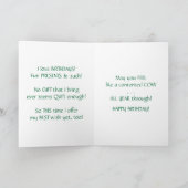 韻間抜け誕生日カウウェスタン カード (内部)