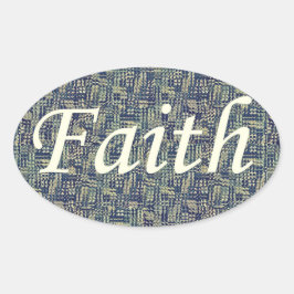 響き渡る信仰 楕円形シール