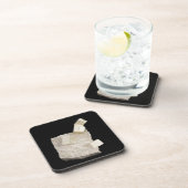 頁岩の黄鉄鉱の水晶 コースター (右側)