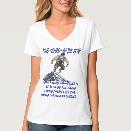 "頂の王 'チャド'" Tシャツ (正面)