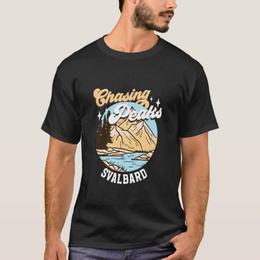 頂を追って - スヴァールバル諸島 Tシャツ (正面)
