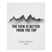 頂上からの景色は最高 I オーダーメイド ポスター (正面)