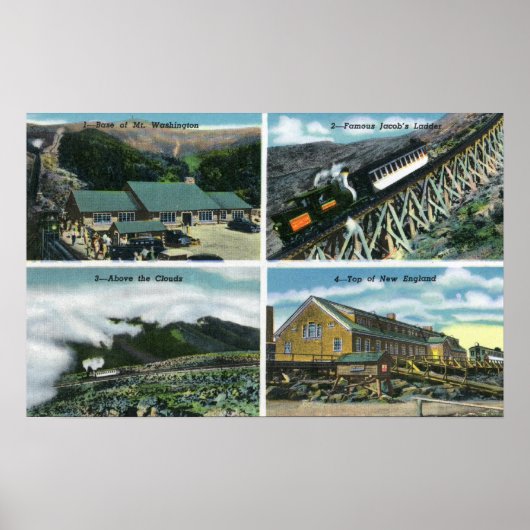 頂上に向かう旅の風光明媚な景色 ポスター (正面)