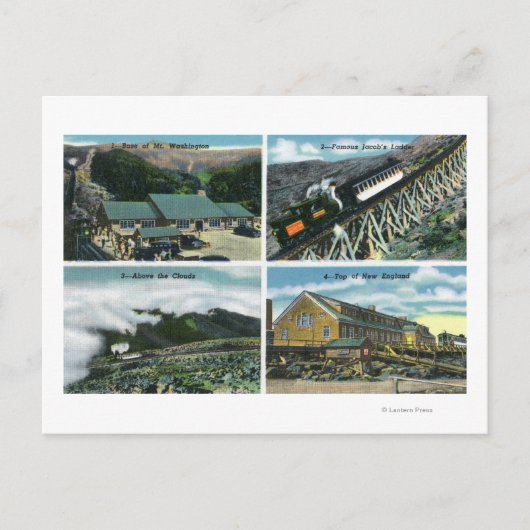 頂上に向かう旅の風光明媚な景色 ポストカード (正面)