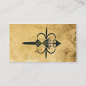 頂上の名刺が付いている中世羊皮紙 名刺 (裏面)