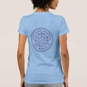 頂上の背部が付いている女性のTシャツ Tシャツ (裏面)