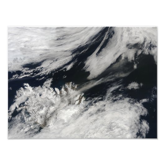 頂上淡い色のから吹の灰煙 フォトプリント            (正面)