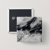 頂上淡い色のから吹の灰煙 缶バッジ (正面&裏面)