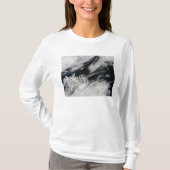 頂上淡い色のから吹の灰煙 Tシャツ (正面)