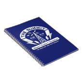 頂上FMのヴィンテージのロゴの螺線形ノート ノートブック (右側)