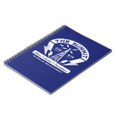 頂上FMのヴィンテージのロゴの螺線形ノート ノートブック (左側)