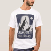 頂峰制覇 モチベーションマウンテンデザイン Tシャツ (正面)