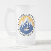 頂点に達されたビュートコロラド州 フロストグラスビールジョッキ (左)