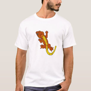 頂点に達されたヤモリのTシャツ(オレンジ) Tシャツ