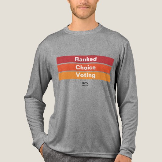 順位選択投票 3本ストライプ トライブレンドTシャツ (正面)