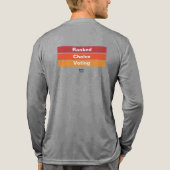 順位選択投票 3本ストライプ トライブレンドTシャツ (背面)