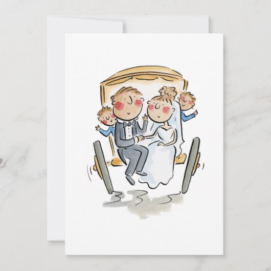 順序が逆の結婚式, 新婚カップル 招待状 (正面)