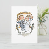 順序が逆の結婚式, 新婚カップル 招待状 (スタンド正面)