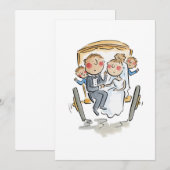 順序が逆の結婚式, 新婚カップル 招待状 (正面/裏面)