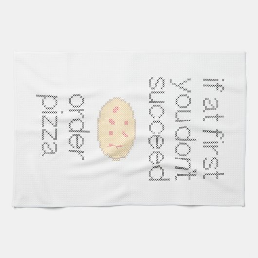 順序ピザ! キッチンタオル (横)