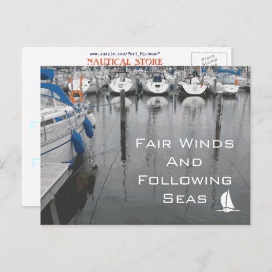 順風と後を追海の福音書 ポストカード (正面/裏面)