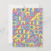 須藤久モダン一幾何水彩画 ノートカード (裏面)