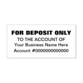 預入専用 基本ビジネスオフィス銀行カスタム セルフインキングスタンプ (デザイン)