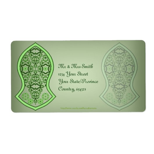 預言者のサンダル（緑） ラベル (正面)