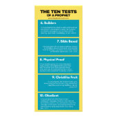 預言者の十回試験 ラックカード (裏面)