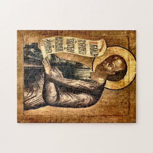 預言者エリシャ正教会のキリスト教のアイコン ジグソーパズル (横)