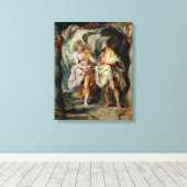 預言者エリヤと天使 キャンバスプリント (インサイチュ (ウッドフロア))