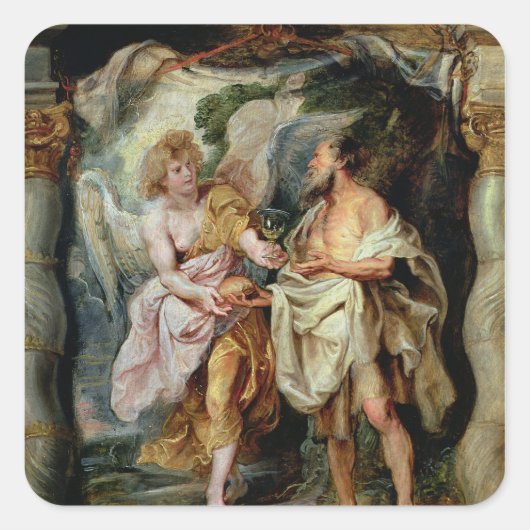 預言者エリヤと天使 スクエアシール (正面)