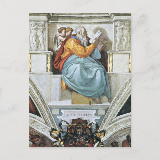 預言者ザカリア詳細by Michelangelo ポストカード (正面)