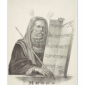 預言者モーセと法の錠剤 シール (正面)