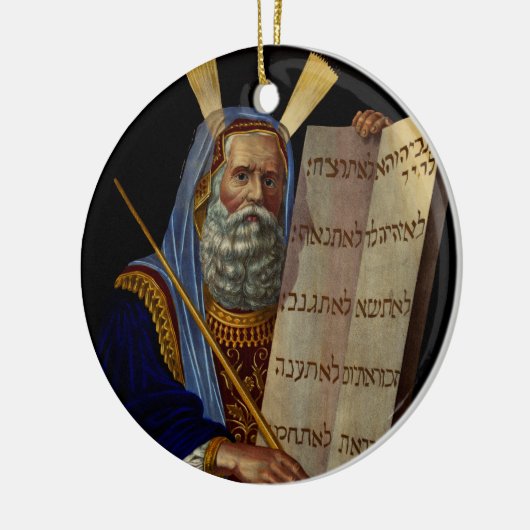 預言者モーセと法の錠剤 セラミックオーナメント (左)