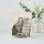 預言者モーセと法の錠剤 ポストカード (スタンド正面)