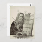 預言者モーセと法の錠剤 ポストカード (正面/裏面)