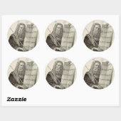 預言者モーセと法の錠剤 ラウンドシール (シート)