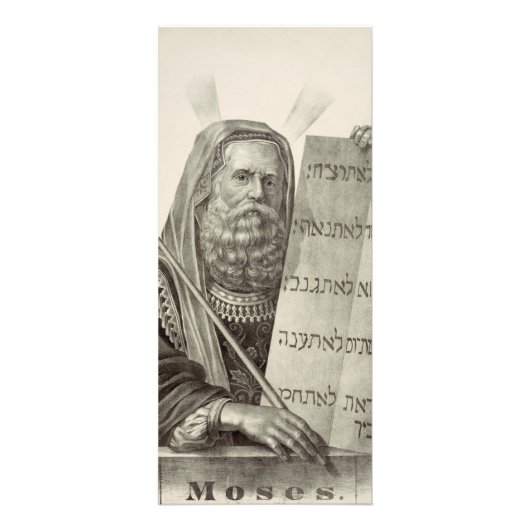 預言者モーセと法の錠剤 ラックカード (正面)