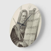 預言者モーセと法の錠剤 ラージ壁時計 (傾斜)