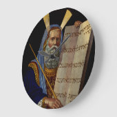 預言者モーセと法の錠剤 ラージ壁時計 (傾斜)