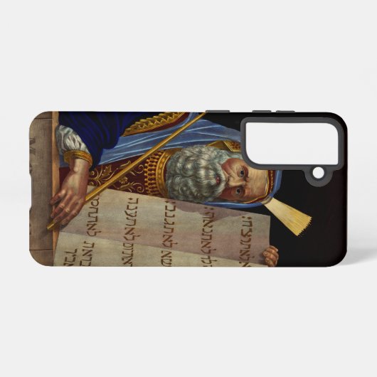 預言者モーセと法の錠剤 SAMSUNG GALAXYケース (裏面横)