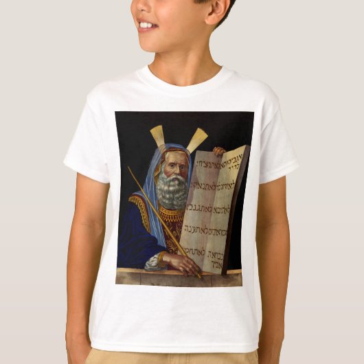 預言者モーセと法の錠剤 Tシャツ (正面)