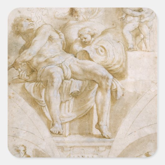 預言者ヨナと二つの破壊されたルネット スクエアシール (正面)