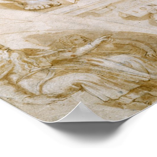 預言者ヨナと二つの破壊されたルネット ポスター (角)