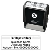 預金のみのビジネスおよびアカウント名番号 セルフインキングスタンプ (インサイチュ)