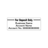 預金のみのビジネスおよびアカウント名番号 セルフインキングスタンプ (デザイン)