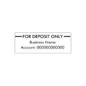 預金のみのビジネス名およびアカウント番号 セルフインキングスタンプ (デザイン)