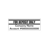 預金のみの会社名および口座番号 セルフインキングスタンプ (デザイン)